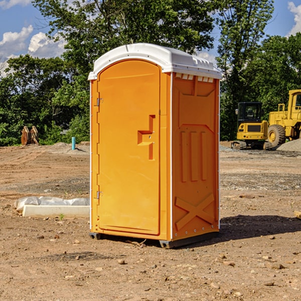 how often are the porta potties cleaned and serviced during a rental period in Stella NC